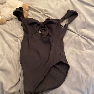 Body suit with bow